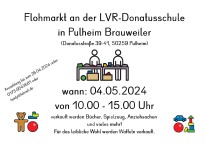 Flyer zum Flohmarkt an der LVR-Donatus-Schule am 04.05.2024