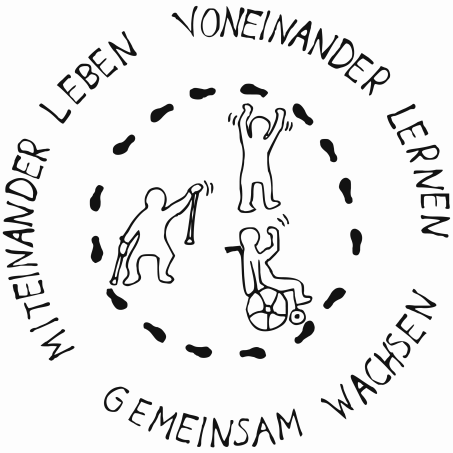 Logo: LVR_Donatus-Schule mit dem Motto: miteinander leben, voneinander lernen und gemeinsam wachsen.